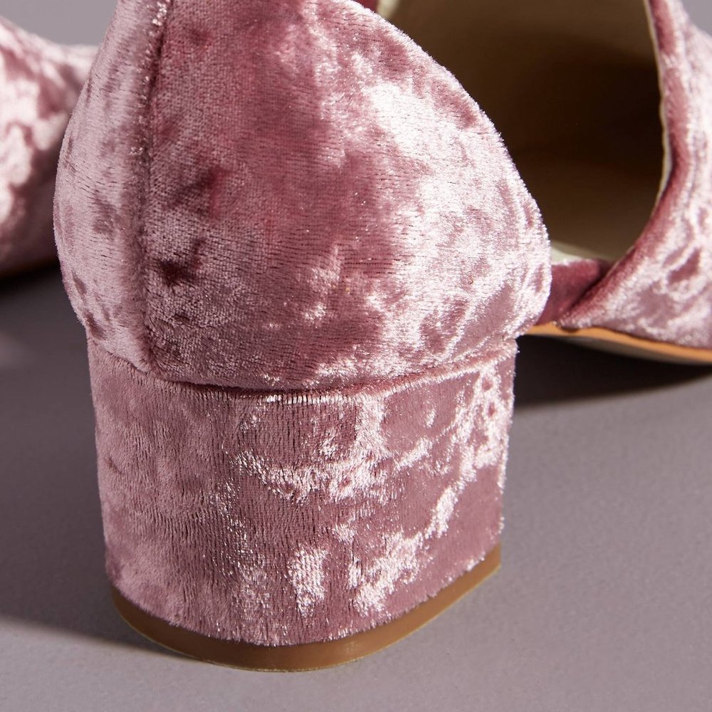 Intentionally Blank Perf Velvet Heels - Picture 5 of 10